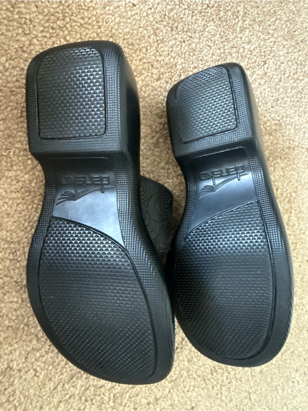 Dansko Leather Wedge Platform Sandals Toe Loop - Picture 7 of 12